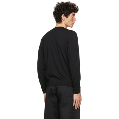Shop Fendi Black Diagonal 'forever ' Sweater In F0qa1 Black