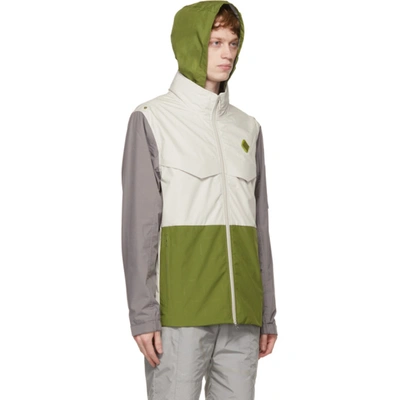 Shop A-cold-wall* Off-white & Green Scafell Storm 3l Jacket In Bone