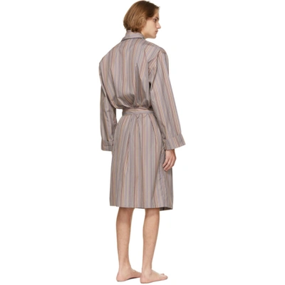 Shop Paul Smith Multicolor Signature Stripe Dressing Gown In 92 Multi