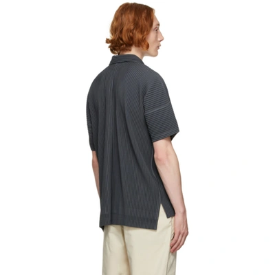 Shop Issey Miyake Grey Monthly Color July Short Sleeve Shirt In 14-charcoal Gray