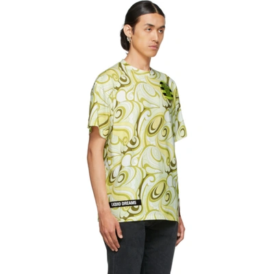 Shop Raf Simons Yellow & Green Printed T-shirt In Hippie Yellow