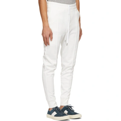 Shop Tom Ford White Jersey Lounge Pants In N01 White