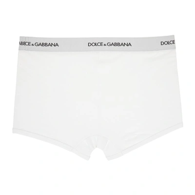 Shop Dolce & Gabbana White Rib Sicily Boxer Briefs In W0800 Bianco Ottico