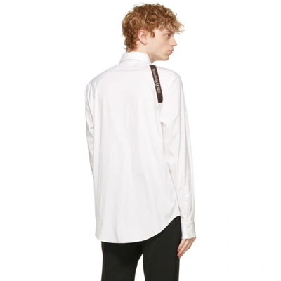 Shop Alexander Mcqueen White Logo Harness Shirt In 9000 White