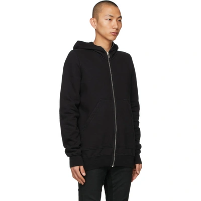 Shop Rick Owens Drkshdw Black Zip Hoodie In 09 Black