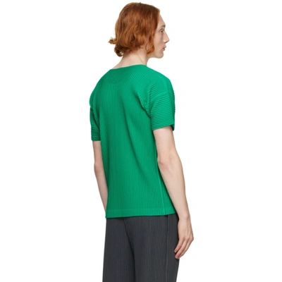 Shop Issey Miyake Green Monthly Color July T-shirt In 60-sun Green