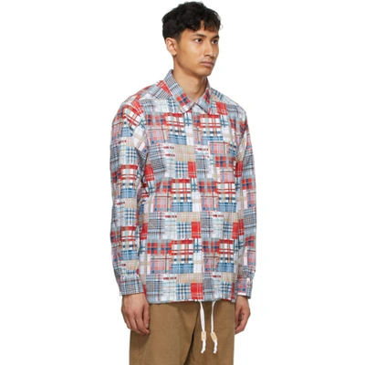Shop Aïe Multicolor Patchwork Coach Shirt Jacket In Wf061 Multi