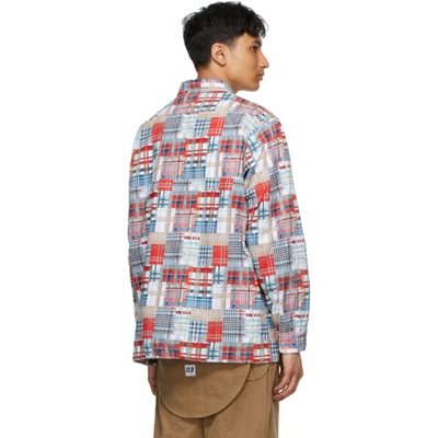 Shop Aïe Multicolor Patchwork Coach Shirt Jacket In Wf061 Multi