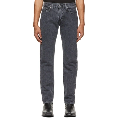 Shop Levi's Black 502 Taper Jeans In Black Wate