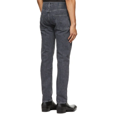 Shop Levi's Black 502 Taper Jeans In Black Wate