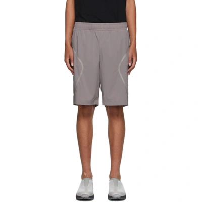 Shop A-cold-wall* Grey Welded Shorts In Flint