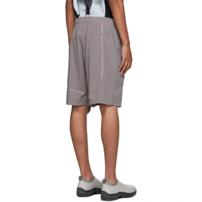 Shop A-cold-wall* Grey Welded Shorts In Flint