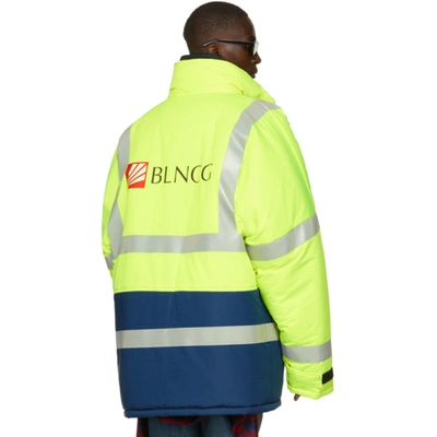 Shop Balenciaga Reversible Yellow Ripstop Parka In 7204 Fluo Yellow