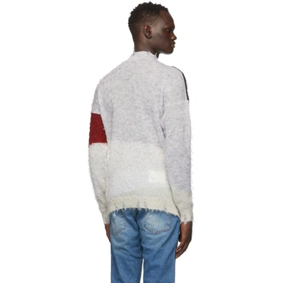 Shop Off-white Grey Punked Sweater In 0825 Gryred