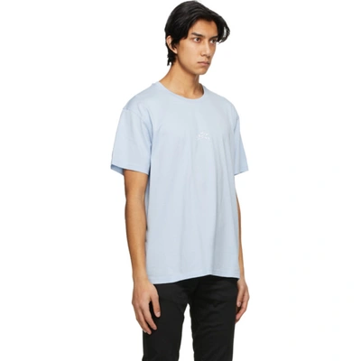 Shop Givenchy Blue Embroidered Refracted T-shirt In 453 Blue