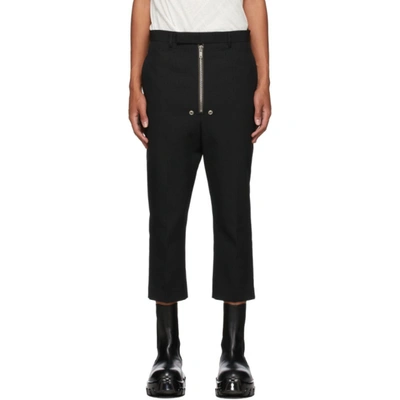 Shop Rick Owens Black Cropped Bela Astaires Trousers In 09 Black