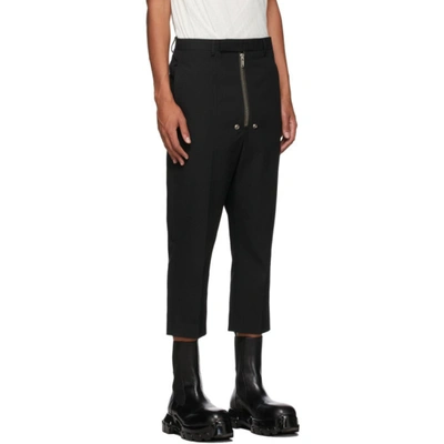 Shop Rick Owens Black Cropped Bela Astaires Trousers In 09 Black