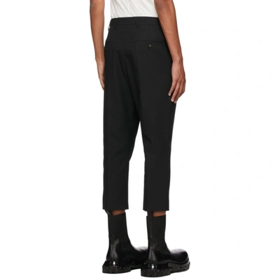 Rick Owens Black Cropped Bela Astaires Trousers | ModeSens