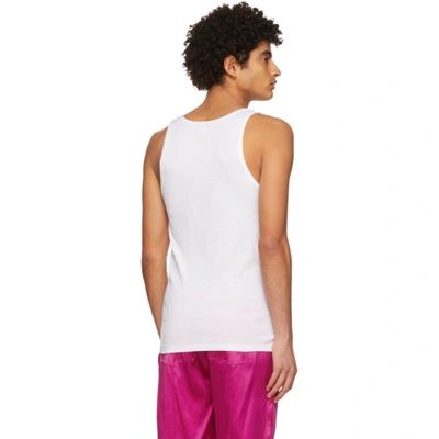 Shop Tom Ford White Rib Tank Top In 100 White