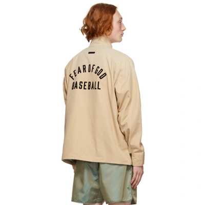 Shop Fear Of God Beige 'baseball' Jacket In Khaki264