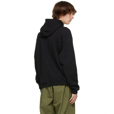 Shop Kenzo Black Oversized Coquelicot Hoodie In 99 Black