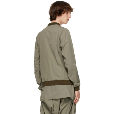 Shop Acronym Khaki J90-ds Bomber Jacket In Alpha Green