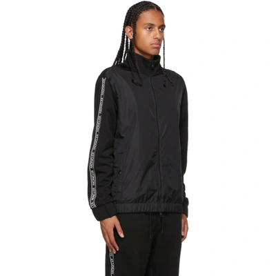 Shop Moncler Black Knit Zip-up Jacket In 999 Black