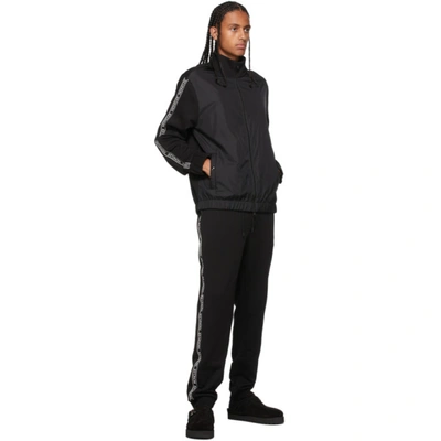 Shop Moncler Black Knit Zip-up Jacket In 999 Black