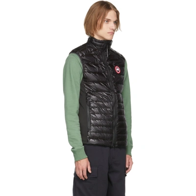 Shop Canada Goose Black Down Packable Hybridge Lite Vest