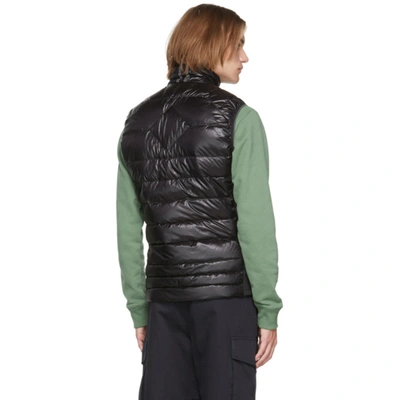 Shop Canada Goose Black Down Packable Hybridge Lite Vest
