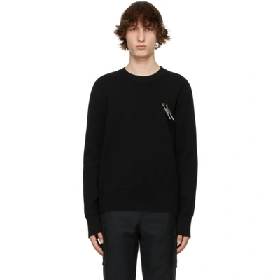 Shop Givenchy Black Padlock Sweater In 001-black