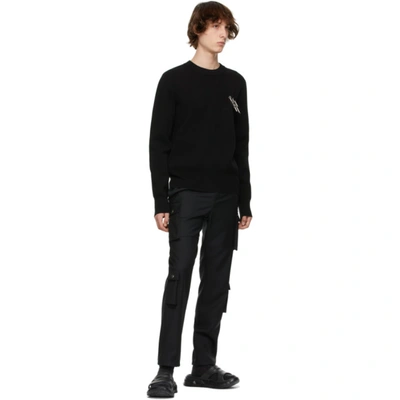 Shop Givenchy Black Padlock Sweater In 001-black
