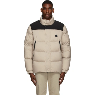 Shop Moncler Beige & Black Timsit Jacket In 575 Taupe