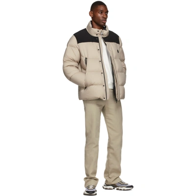 Shop Moncler Beige & Black Timsit Jacket In 575 Taupe