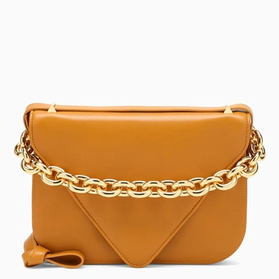 Shop Bottega Veneta Ochre Mount Large Cross-body Bag In Brown