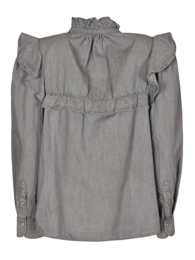 Shop Isabel Marant Ruffled Collar Buttoned Shirt