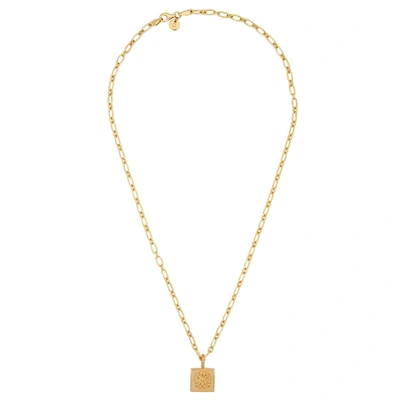 Shop Daisy London Daisy Square 18kt Gold-plated Chain Necklace