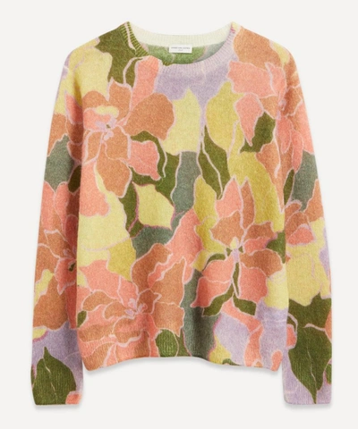 Shop Dries Van Noten Tania Printed Sweater In Peach