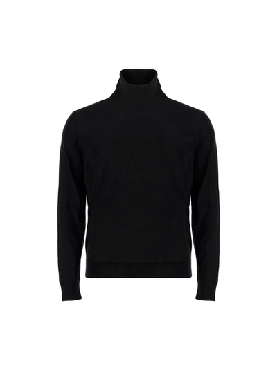 Shop Ermenegildo Zegna Turtleneck Knit Sweater In Black