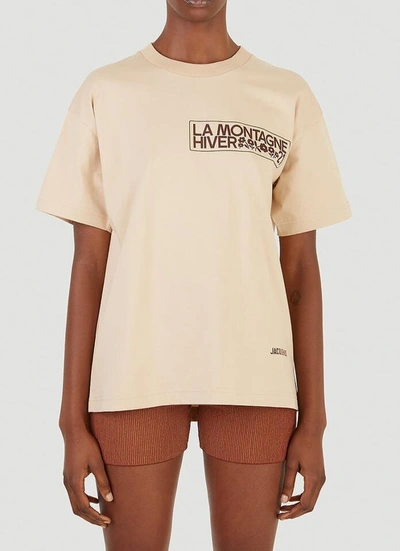 Shop Jacquemus Collection Printed T In Beige