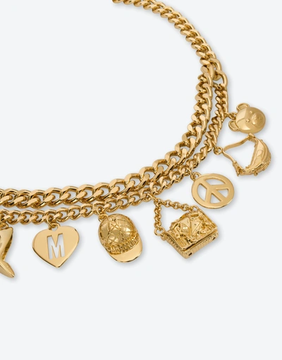 Moschino Charms Belt With Chain In Gold | ModeSens