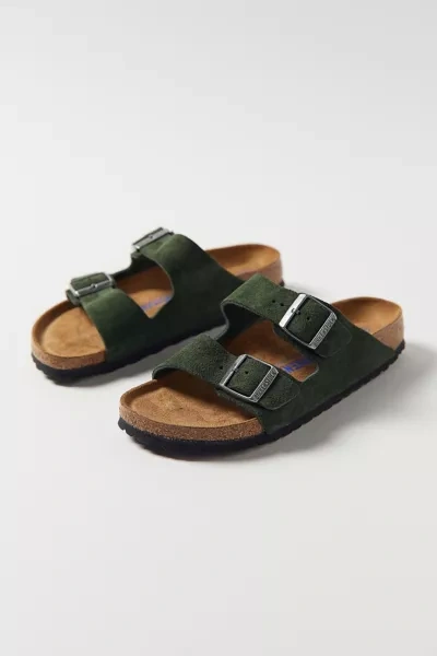 Shop Birkenstock Arizona Soft Footbed Sandal In Dark Green