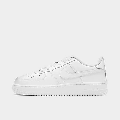 Shop Nike Big Kids' Air Force 1 Low Casual Shoes In White/white