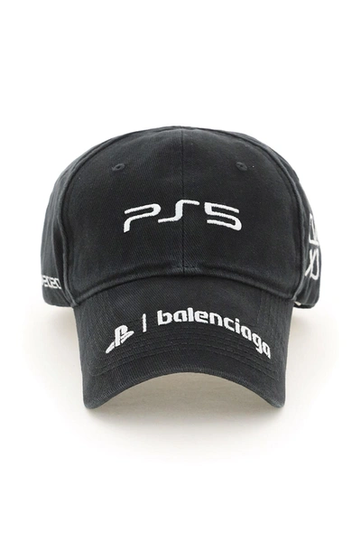 Shop Balenciaga Playstation Baseball Cap In Black