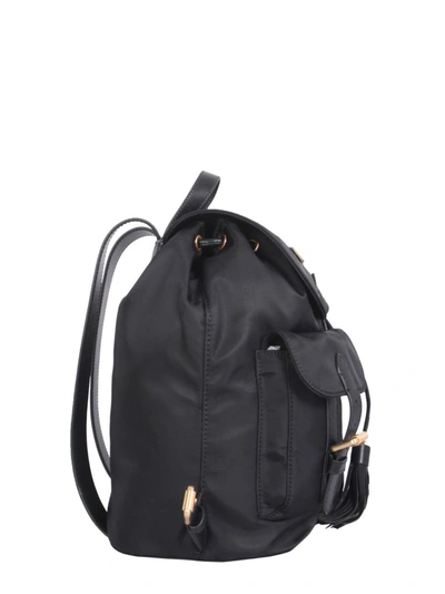 Shop Moschino Nylon Backpack In Black