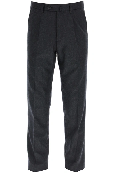 Shop Caruso Superfine Wool Trousers In Grey