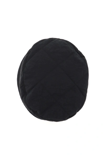 Shop Dolce & Gabbana Quilted Nylon Bucket Hat With Logo In Black