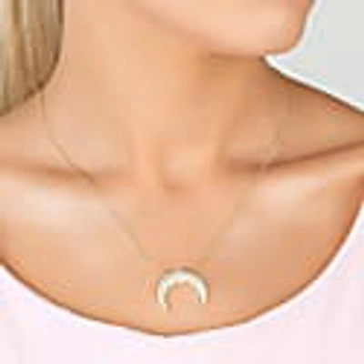 Shop Latelita Sparkling Tusk Horn Necklace Rosegold