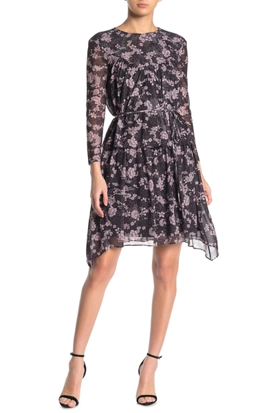 Shop Rebecca Minkoff Jojo Floral Chiffon Dress In Pink Multi