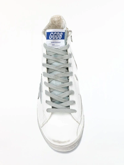 Shop Golden Goose Francy Sneakers With Silver Star In Grey
